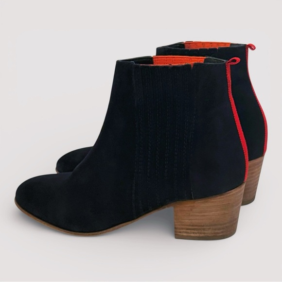 Boden Shoes - Boden Navy Suede Ankle Boots EU 38 US 7–7.5 Block Heel